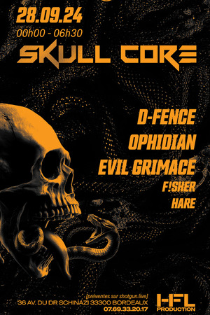 SKULL CORE W/ D-FENCE / OPHIDIAN / EVIL GRIMACE / F!SHER