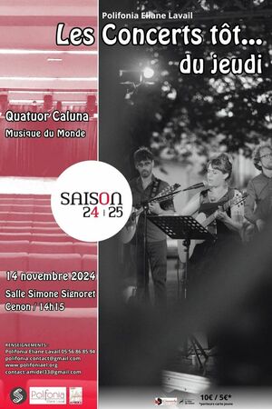 Concert tôt... quatuor Caluna